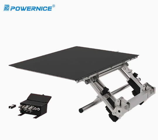 Powernice Vehículo de cadena de frío especial, dispositivo de elevación de cola de aleación de aluminio de acero hidráulico eléctrico de 1 tonelada, elevador de cola
