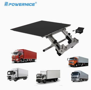 Powernice Vehículo de cadena de frío especial, dispositivo de elevación de cola de aleación de aluminio de acero hidráulico eléctrico de 1 tonelada, elevador de cola